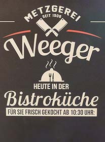 Bistro-Schild Schreiben Sie uns